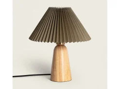 Hot Ledkia Lámpara de Mesa Madera Willow Caqui Verde