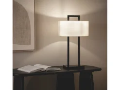 Hot Ledkia Lámpara de Mesa Metal con Puerto USB e Interruptor Táctil Tianna Negro
