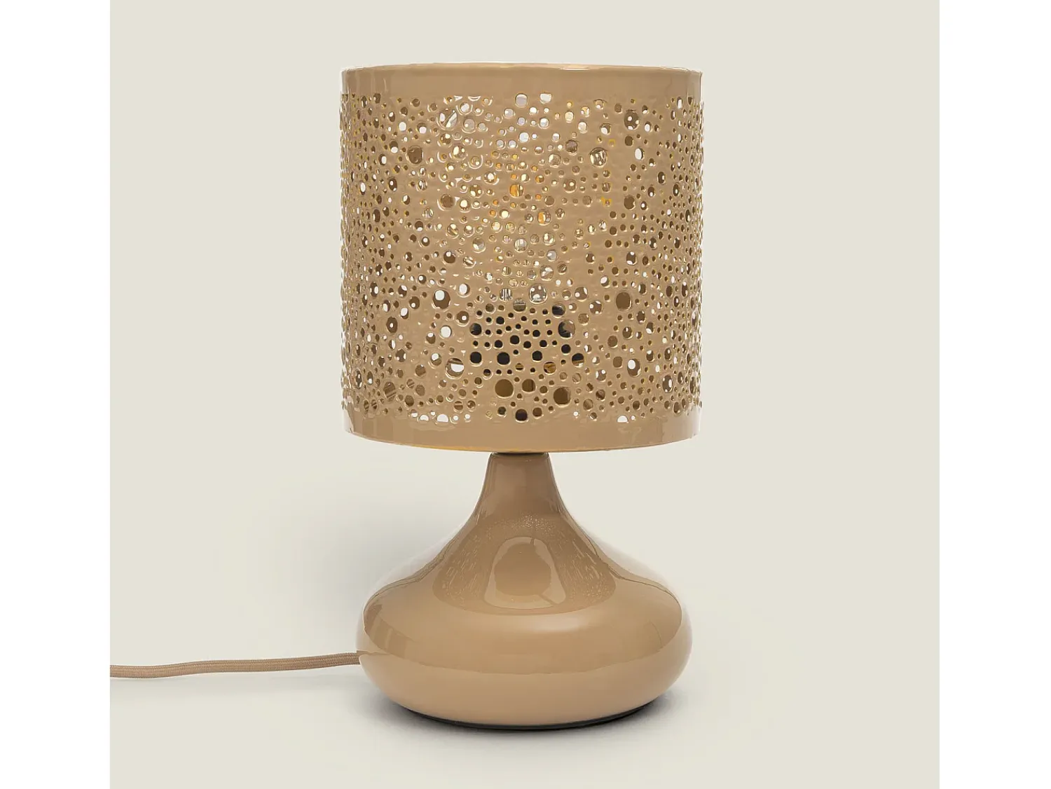 Clearance Ledkia Lámpara de Mesa Metal Harish Beige
