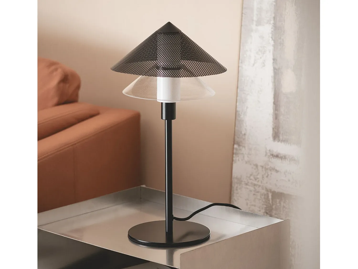 Hot Ledkia Lámpara de Mesa Metal Hesper Negro