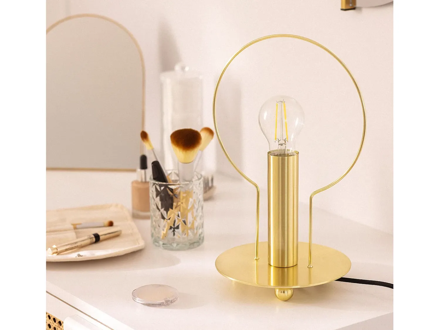 Best Ledkia Lámpara de Mesa Metal Otos Dorado
