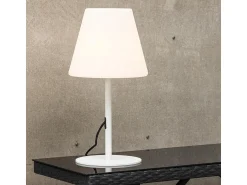 Online ebuy24 Lámpara de mesa Moris para exterior color . Blanco