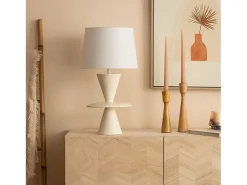 Ledkia Lámpara De Mesa^Lámpara de Mesa Resina Wismar Blanco roto