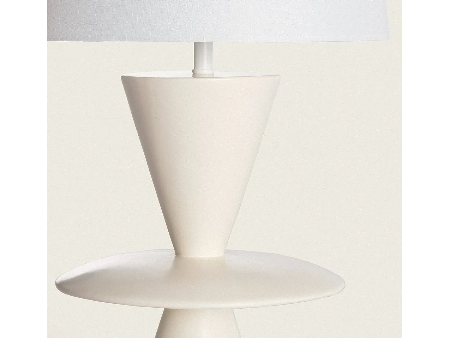Ledkia Lámpara De Mesa^Lámpara de Mesa Resina Wismar Blanco roto
