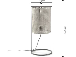 Discount VS Venta-stock Lámpara de mesa Sumi de ratán natural, diámetro 26 cm Beige