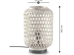 Best VS Venta-stock Lámpara de mesa Yuna de bambú, diámetro 22,5 cm Beige