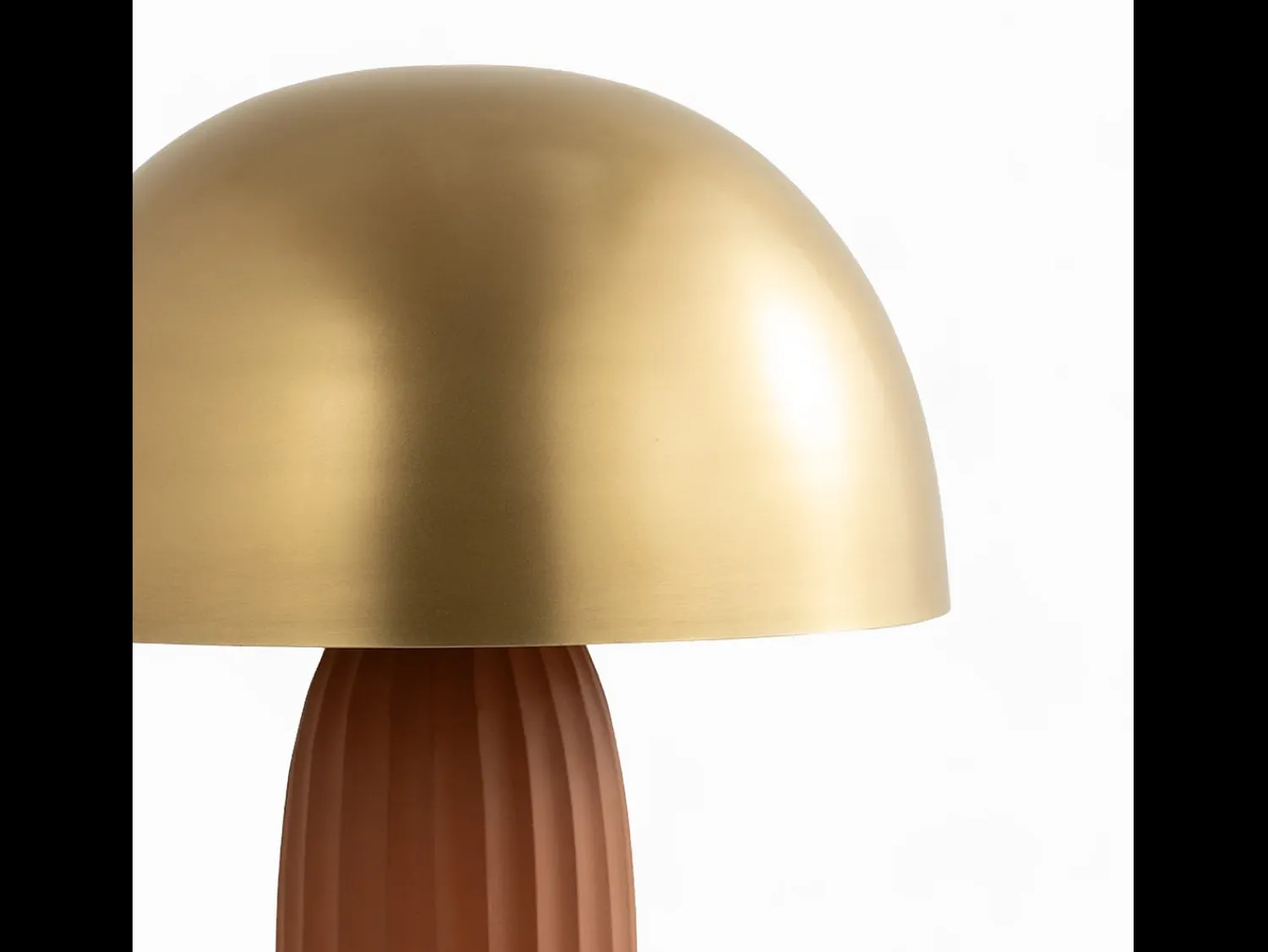 Rendez-Vous Déco Lámpara De Mesa^Lámpara de metal terracota y dorado - Joy Terracota / Dorado
