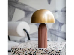 Rendez-Vous Déco Lámpara De Mesa^Lámpara de metal terracota y dorado - Joy Terracota / Dorado