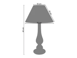 Best TOSEL Lámpara de noche ,madera, ,A42xD30xP30cm Gris
