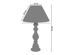 Best TOSEL Lámpara de noche ,madera, ,A44xD25xP25cm Beige