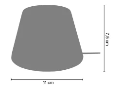 TOSEL Lámpara De Mesa^Lámpara de noche ,madera, ,A7,5xD11xP11cm Gris