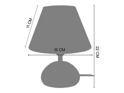 TOSEL Lámpara de noche ,madera,nogal,A22x D 16xP16cm Negro / Marru00f3n