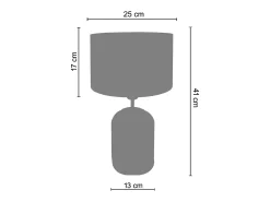 TOSEL Lámpara De Mesa^Lámpara de noche ,madera,vidrio,natural,A41xD25xP25cm Transparente
