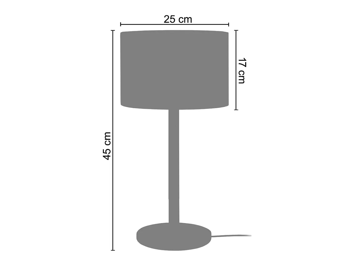 TOSEL Lámpara De Mesa^Lámpara de noche ,madera,natural ,A 45xD25xP25cm Negro