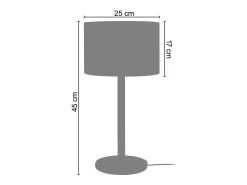 TOSEL Lámpara De Mesa^Lámpara de noche ,madera,natural ,A 45xD25xP25cm Negro