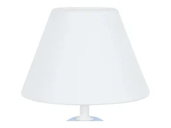 TOSEL Lámpara De Mesa^Lámpara de noche ,madera,Azul ,A22xD16xP16cm Azul / Blanco