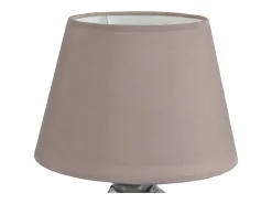 TOSEL Lámpara De Mesa^Lámpara de noche ,metal, ,A29xD18xP 18cm Gris