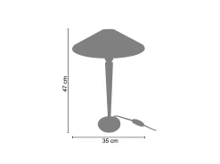 TOSEL Lámpara De Mesa^Lámpara de noche ,metal,,A47xD35xP35cm Blanco