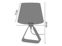 TOSEL Lámpara De Mesa^Lámpara de noche ,metal, ,A29xD18xP18cm Dorado