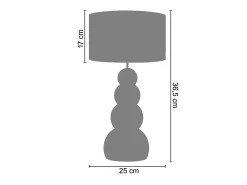 TOSEL Lámpara De Mesa^Lámpara de noche ,metal,,A36,5xD25xP25cm Naranja