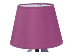 Discount TOSEL Lámpara de noche ,metal, ,A29x D18xP18cm Violeta