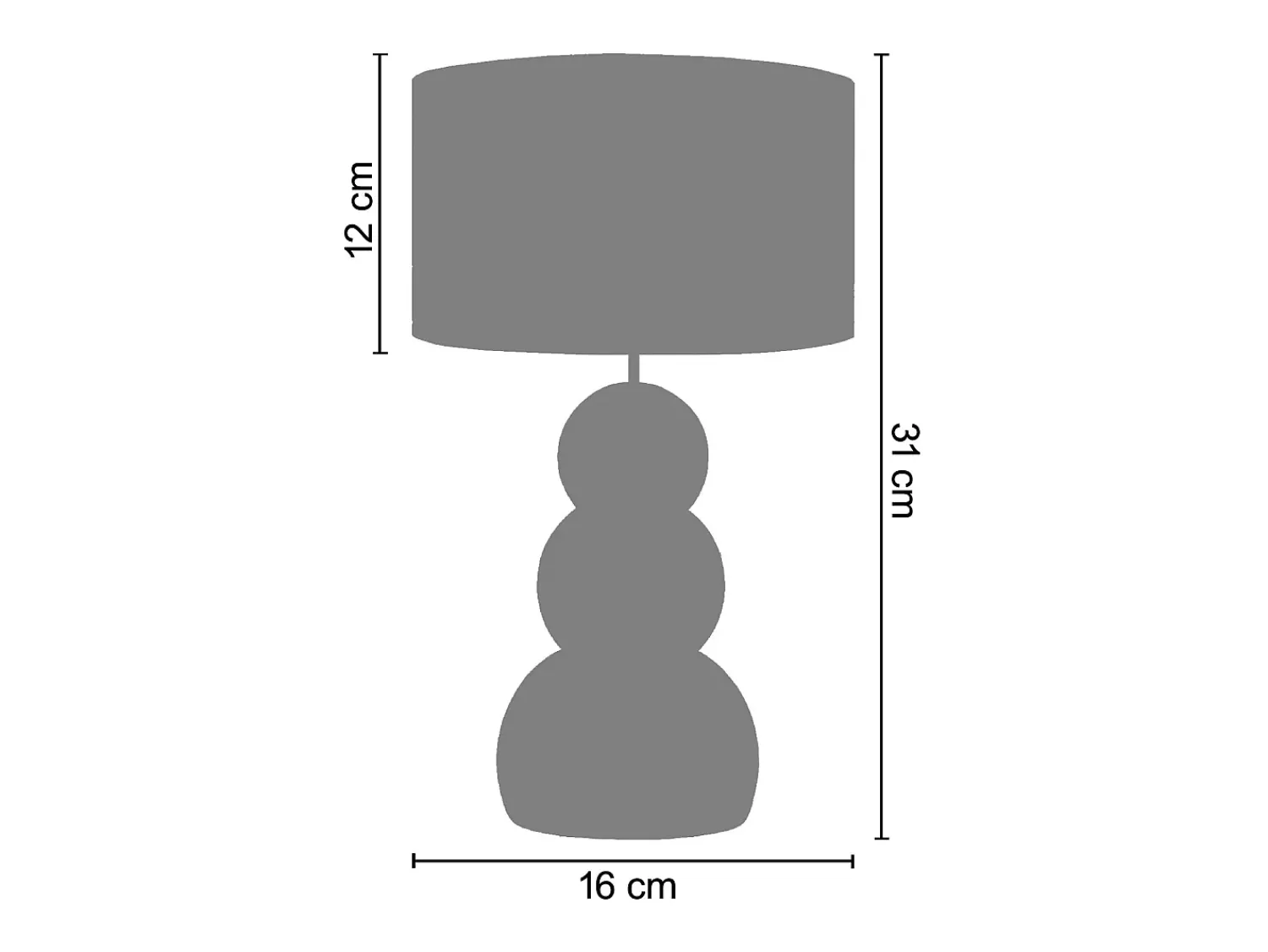 TOSEL Lámpara De Mesa^Lámpara de noche ,metal,,A31xD16xP16cm Naranja