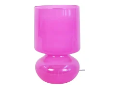 TOSEL Lámpara De Mesa^Lámpara de noche ,vidrio, ,A24xD14xP 14cm Rosa
