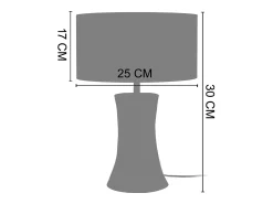 TOSEL Lámpara De Mesa^Lámpara de noche ,vidrio,,A30xD25xP25cm Verde