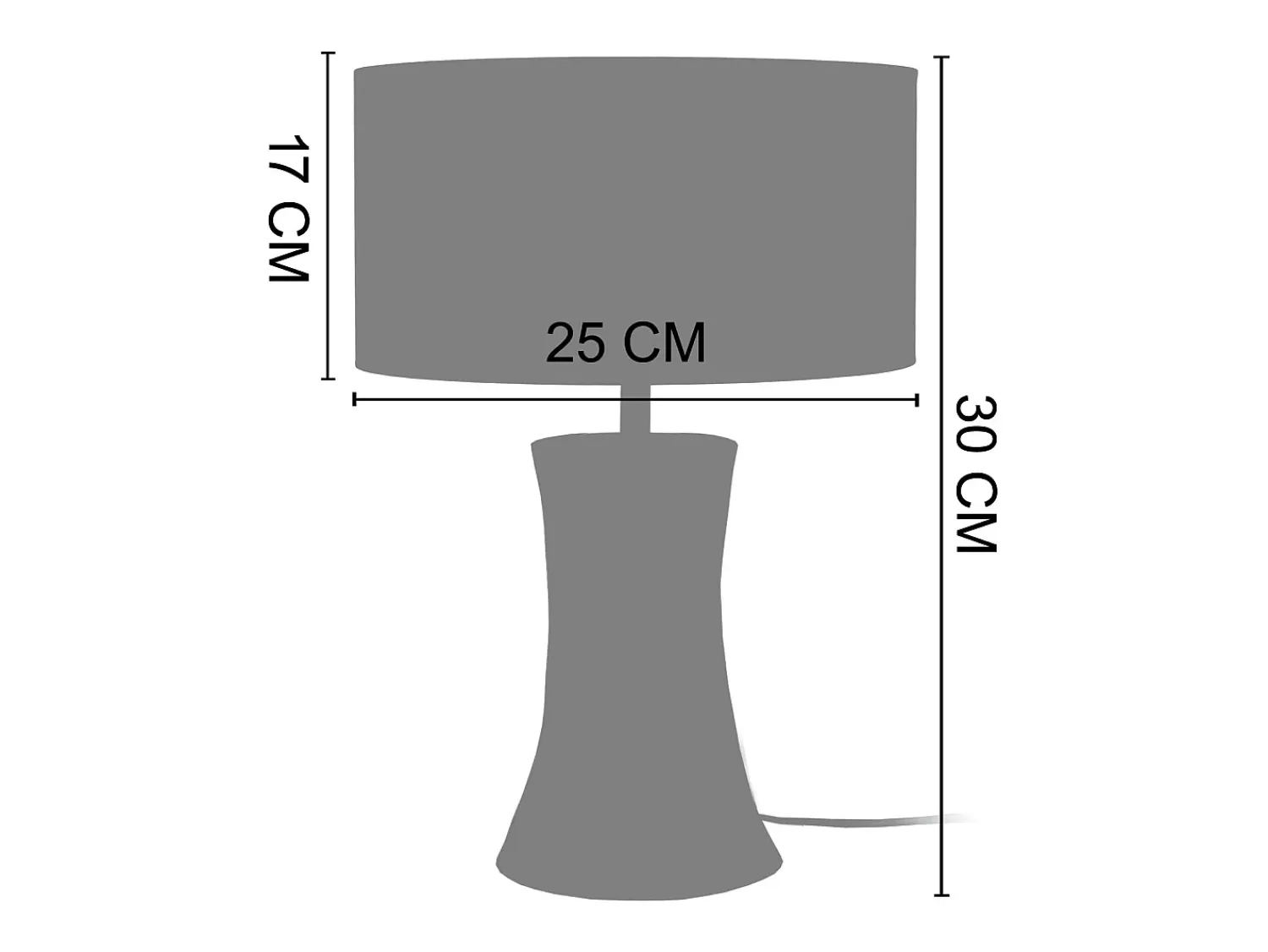 TOSEL Lámpara De Mesa^Lámpara de noche ,vidrio,,A30xD25xP25cm Verde