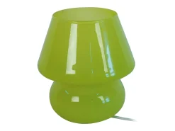 TOSEL Lámpara De Mesa^Lámpara de noche ,vidrio,Verde,A16,5xD15,5xP15,5cm Caqui