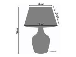 TOSEL Lámpara De Mesa^Lámpara de noche ,vidrio, ,A36xD30xP30cm Violeta