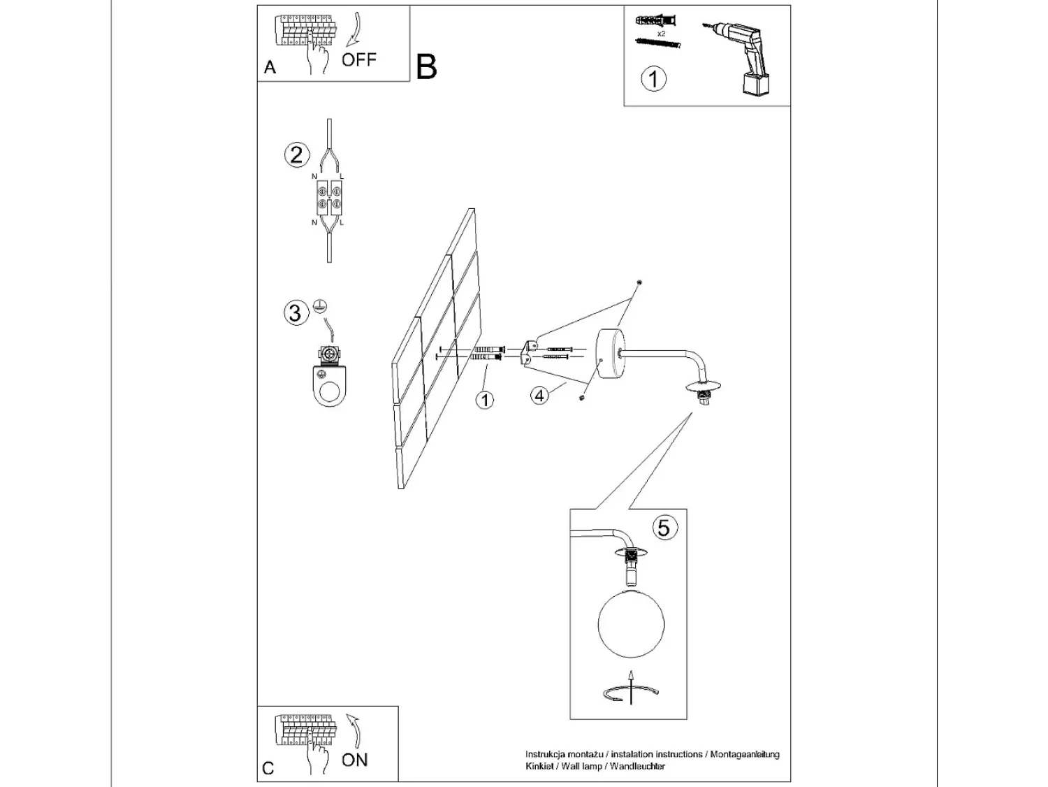 Sollux Lighting Lámpara De Pared Astral Minimalista De Acero/Vidrio - 1 Fuentes Luminosas - L.10 X A.21 Cm - Blanco