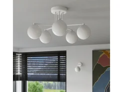 Sollux Lighting Lámpara De Pared Astral Minimalista De Acero/Vidrio - 1 Fuentes Luminosas - L.10 X A.21 Cm - Blanco