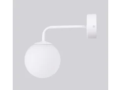 Sollux Lighting Lámpara De Pared Astral Minimalista De Acero/Vidrio - 1 Fuentes Luminosas - L.10 X A.21 Cm - Blanco