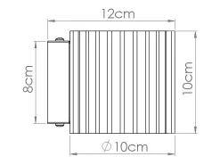 Sollux Lighting Aplique Para Pared^Lámpara De Pared Aura Minimalista De Aluminio - 1 Fuentes Luminosas - L.10 X A.10 Cm - Ocre Rojo
