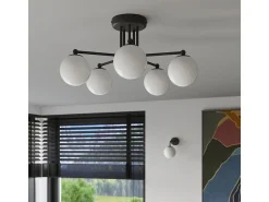 Outlet Sollux Lighting Lámpara de pared Bealy minimalista de acero/vidrio - 1 fuentes luminosas 3000K - L.10 x A.21 cm - /blanco Negro