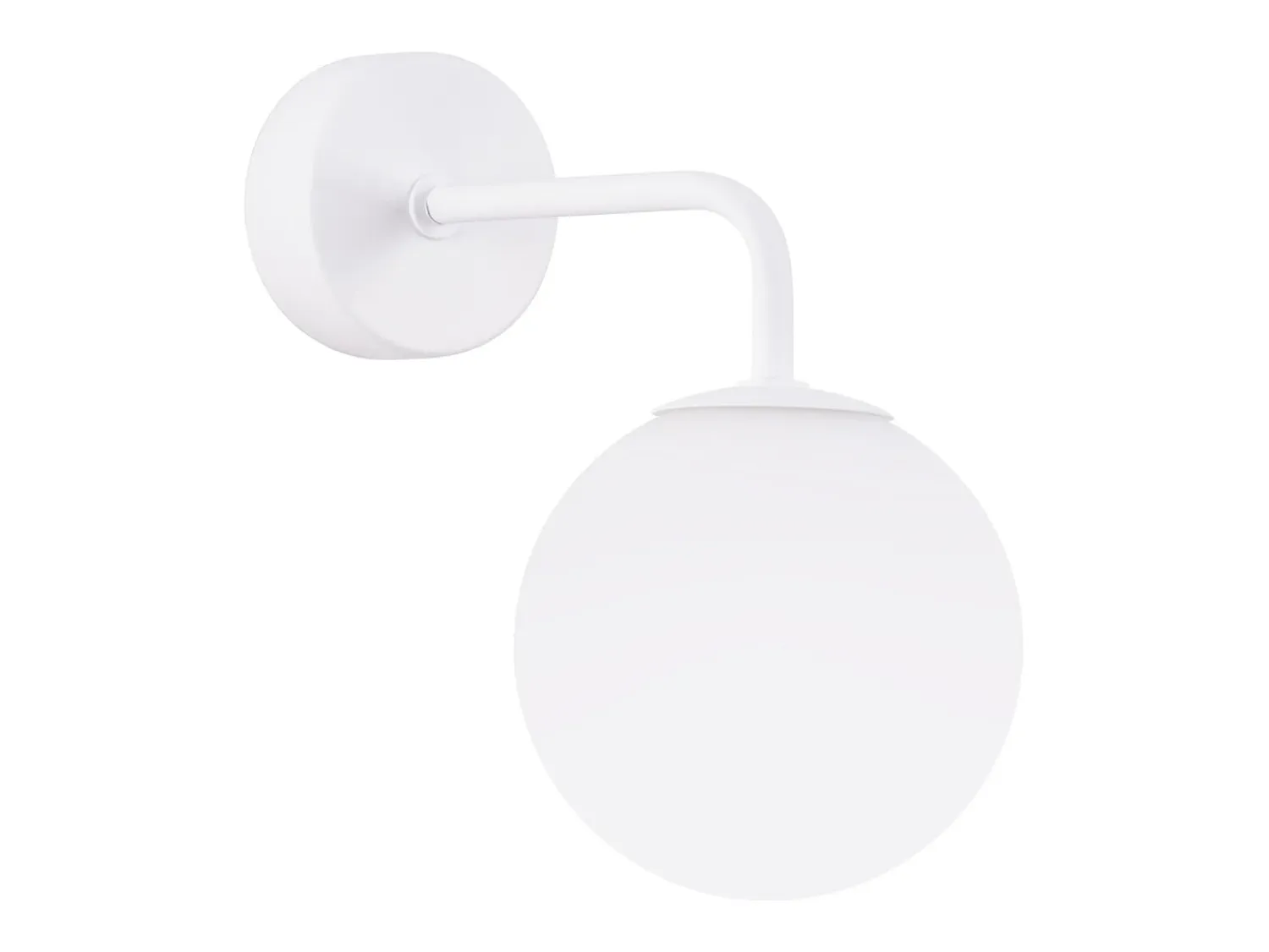 Sollux Lighting Aplique Para Pared^Lámpara de pared Bealy minimalista de acero/vidrio - 1 fuentes luminosas 4000K - L.10 x A.21 cm - Blanco