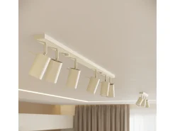 Sollux Lighting Aplique Para Pared^Lámpara de pared Briix moderno de acero - 1 fuentes luminosas 4000K - L.8 x A.8 cm - Beige
