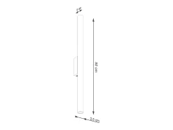 Clearance Sollux Lighting Lámpara de pared Brill moderno de acero - 2 fuentes luminosas 4000K - L.2,5 x A.50 cm - ocre Rojo
