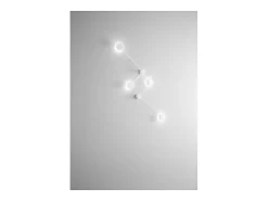 Affralux Aplique Para Pared^Lámpara de pared Eclipsia blanca - 325x520x64mm 2xGX53 - Aplique de pared metálico de dos brazos - Brazo largo a la derecha Blanco