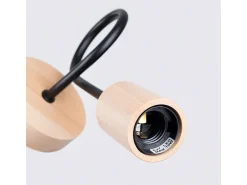 Sollux Lighting Aplique Para Pared^Lámpara De Pared Ember Minimalista De Acero/Madera - 1 Fuentes Luminosas - L.10 X A.24 Cm - /Madera Natural Negro