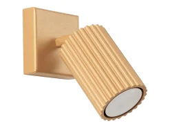 Best Sollux Lighting Lámpara de pared Gloow minimalista de aluminio - 1 fuentes luminosas 3000K - L.8 x A.8 cm - Dorado