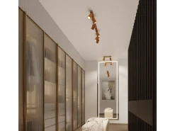 Best Sollux Lighting Lámpara de pared Gloow minimalista de aluminio - 1 fuentes luminosas 3000K - L.8 x A.8 cm - Dorado