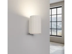 Best Sollux Lighting Lámpara de pared Gloow minimalista de aluminio - 1 fuentes luminosas 3000K - L.6,5 x A.10 cm - Beige