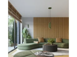 Best Sollux Lighting Lámpara de pared Gloow minimalista de aluminio - 1 fuentes luminosas 4000K - L.6,5 x A.10 cm - oliva Verde