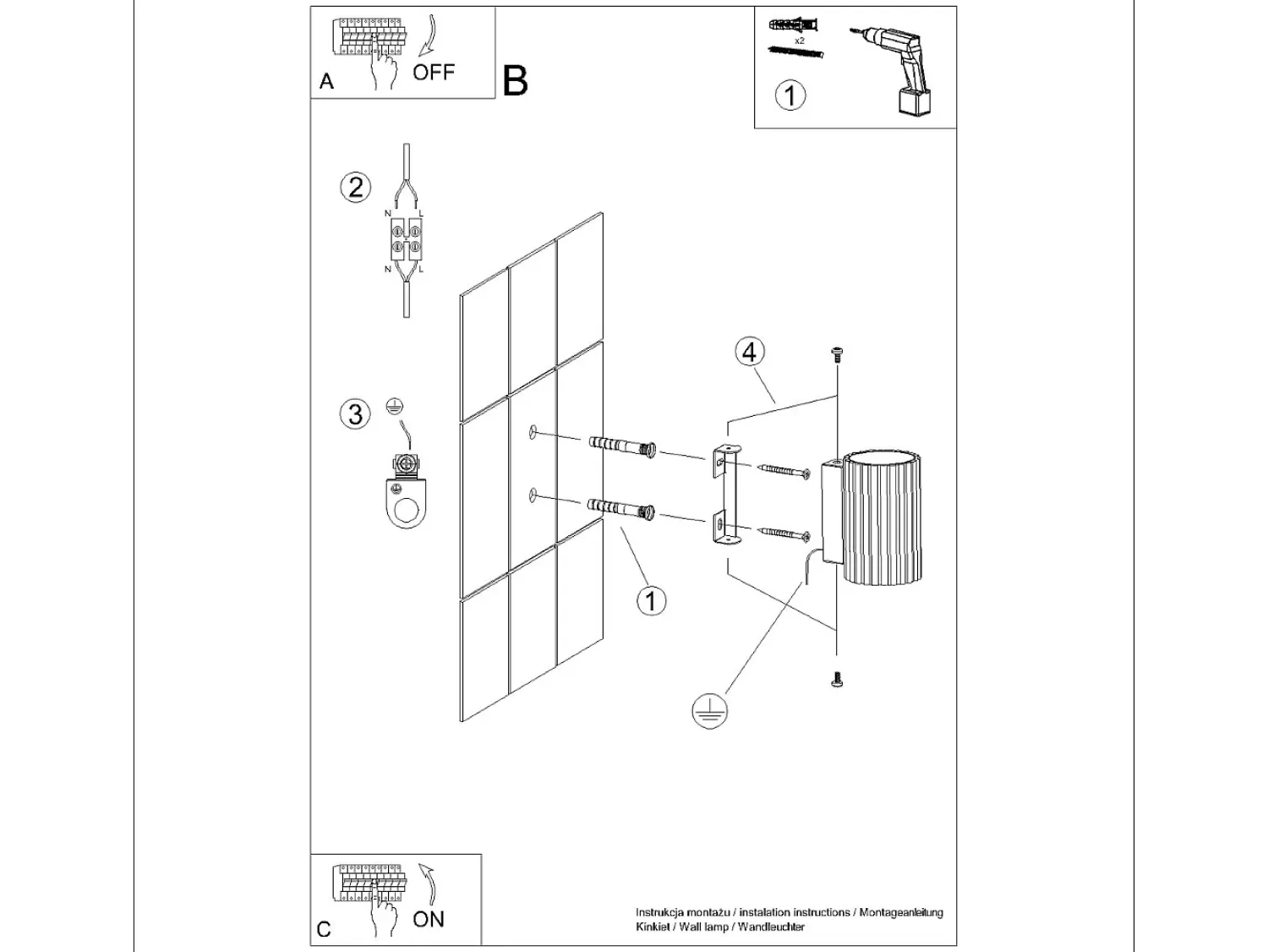 Best Sollux Lighting Lámpara de pared Gloow minimalista de aluminio - 1 fuentes luminosas 4000K - L.6,5 x A.10 cm - oliva Verde