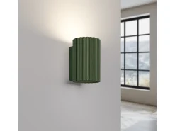 Best Sollux Lighting Lámpara de pared Gloow minimalista de aluminio - 1 fuentes luminosas 4000K - L.6,5 x A.10 cm - oliva Verde