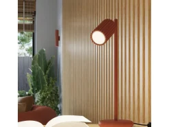 Sollux Lighting Aplique Para Pared^Lámpara de pared Gloow minimalista de aluminio - 2 fuentes luminosas 3000K - L.6,5 x A.20 cm - ocre Rojo