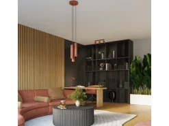 Sollux Lighting Aplique Para Pared^Lámpara de pared Gloow minimalista de aluminio - 2 fuentes luminosas 3000K - L.6,5 x A.20 cm - ocre Rojo