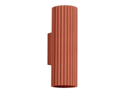 Sollux Lighting Aplique Para Pared^Lámpara de pared Gloow minimalista de aluminio - 2 fuentes luminosas 3000K - L.6,5 x A.20 cm - ocre Rojo